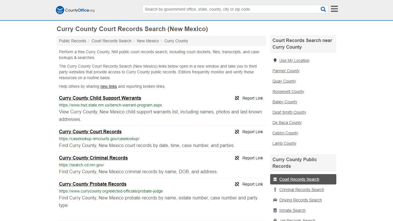 Court Records Search - Curry County, NM (Adoptions, Criminal, Child ...