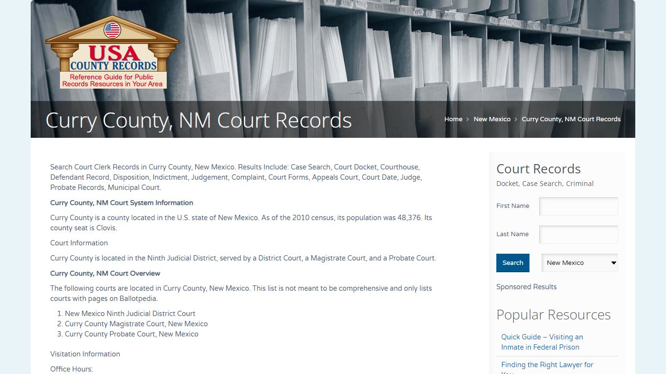 Curry County, NM Court Records | Name Search